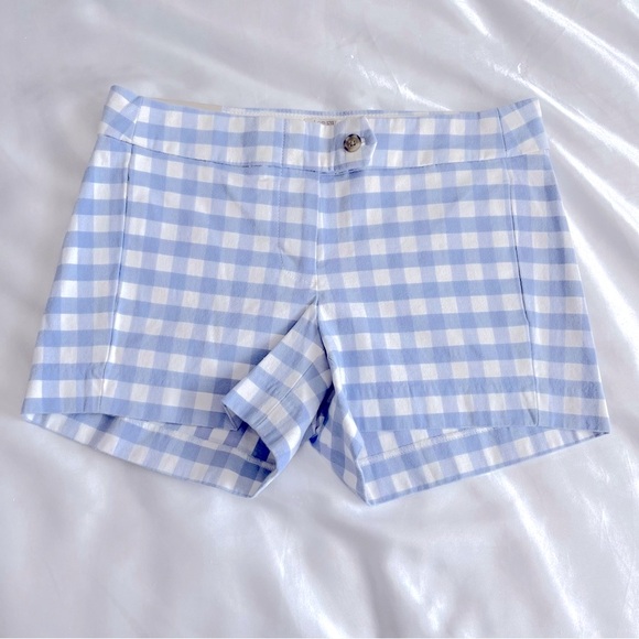 J. Crew Pants - J. Crew Stretch Chino light blue plaid shorts, size 00